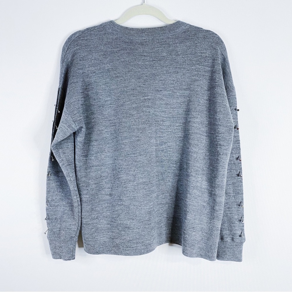 Alice & Olivia - Grey Long Sleeve Top - Picture 4 of 5